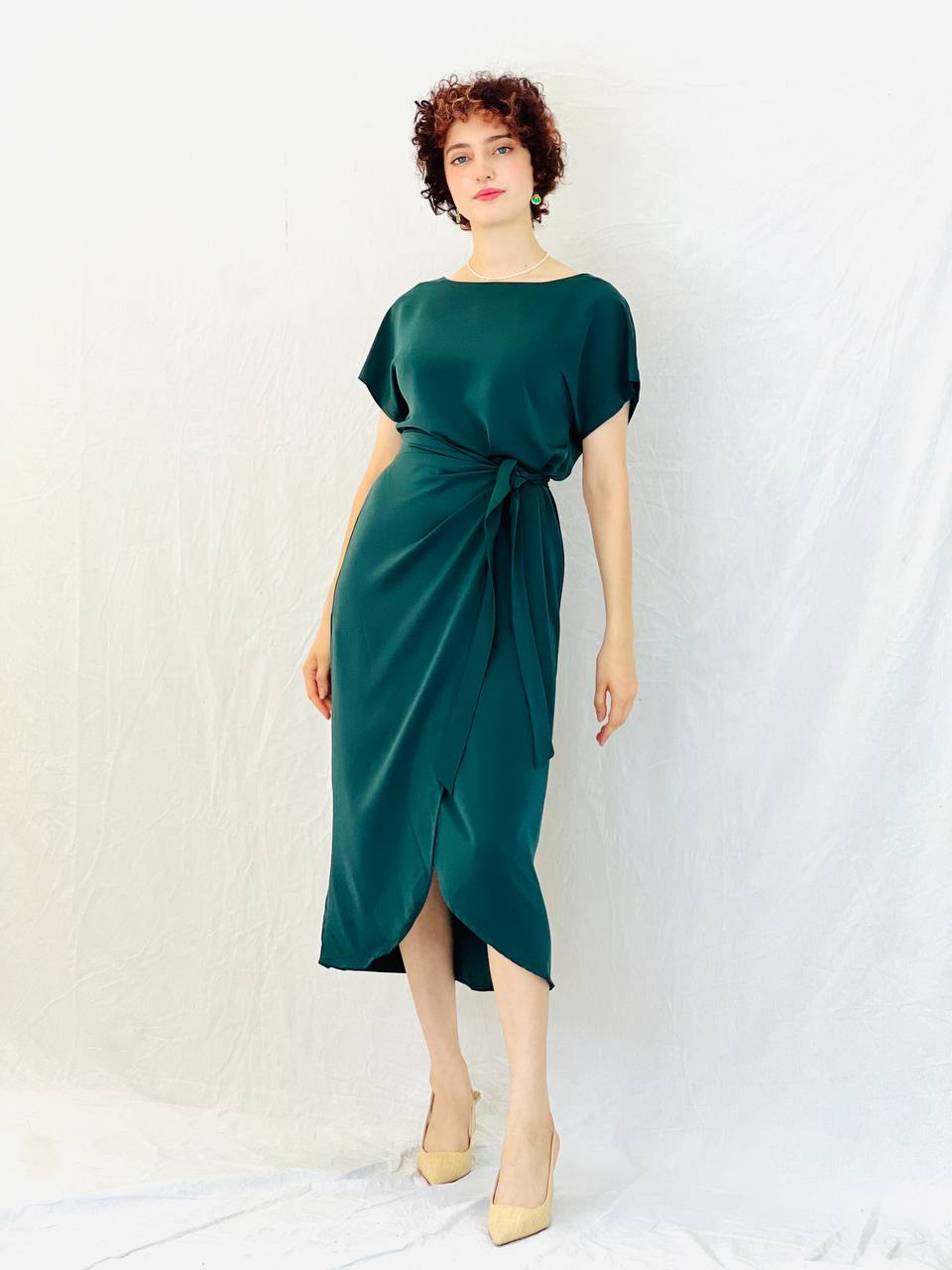 שמלת סטפני- ירוק