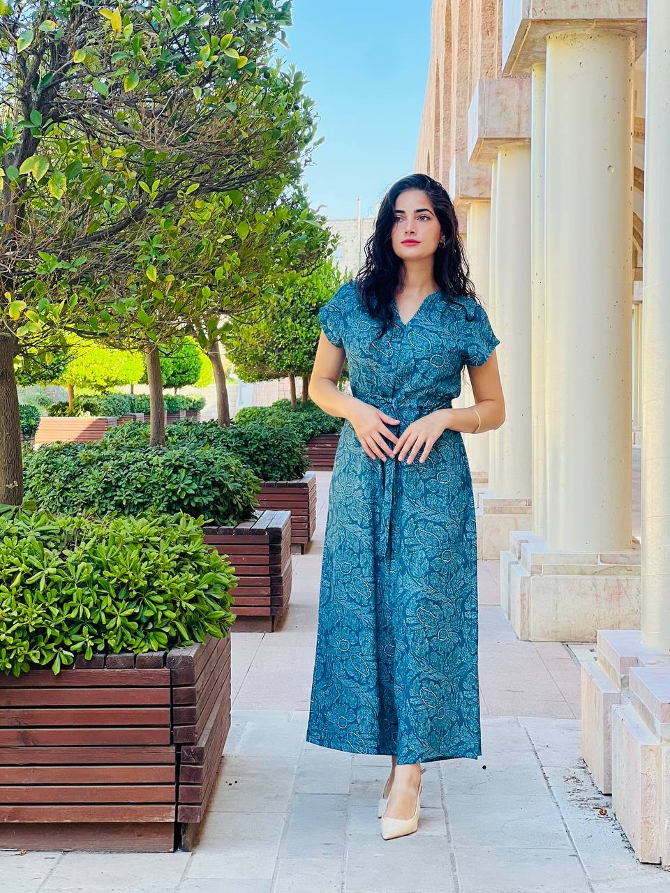 אוברול טורקיז ים- טורקיז