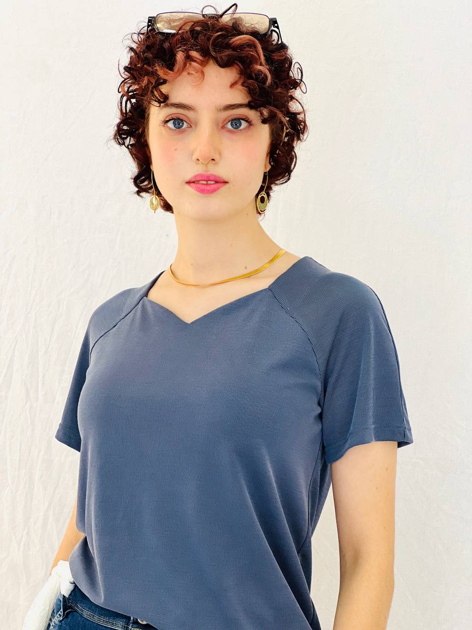 חולצת לב- ג'ינס