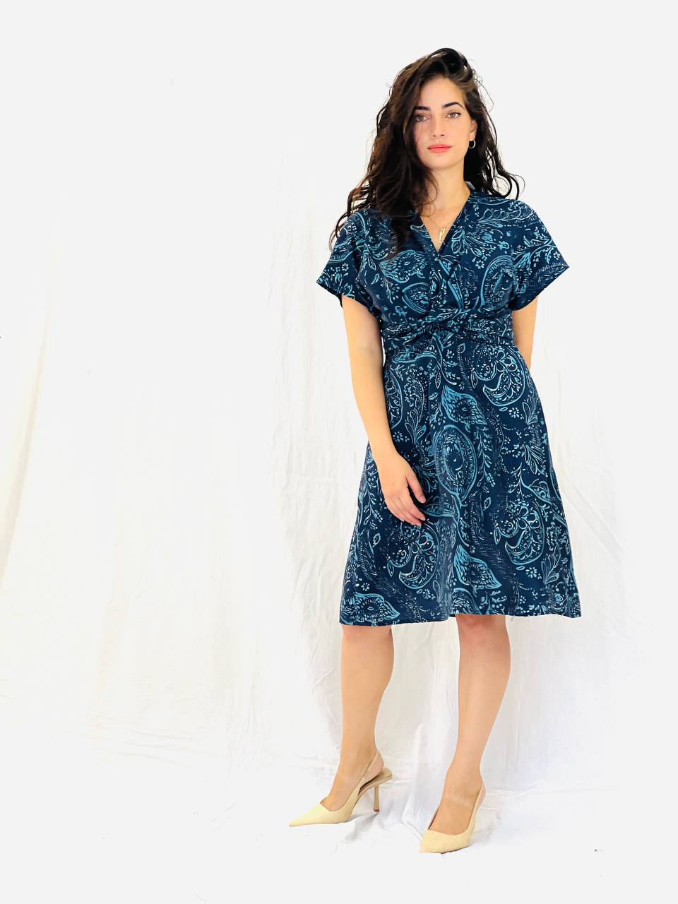 שמלת מנטה- תכלת כחול