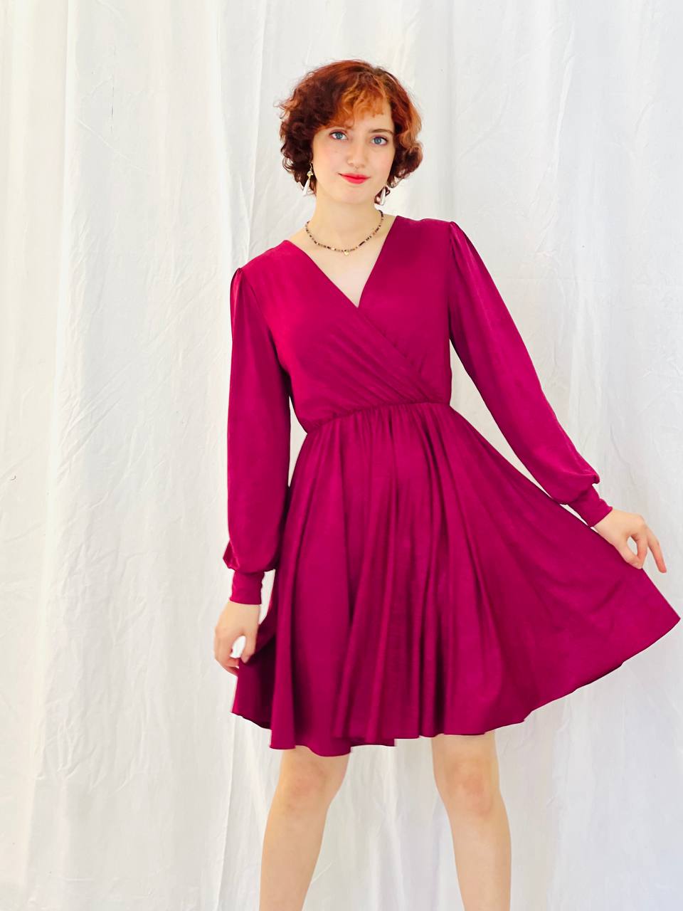 שמלת ליטל- בורדו