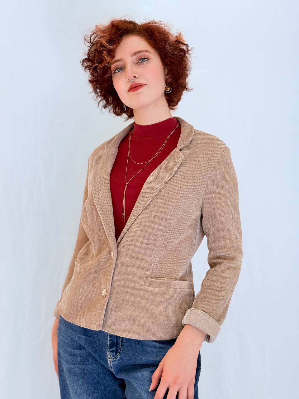 ג'קט יהלום- בז'