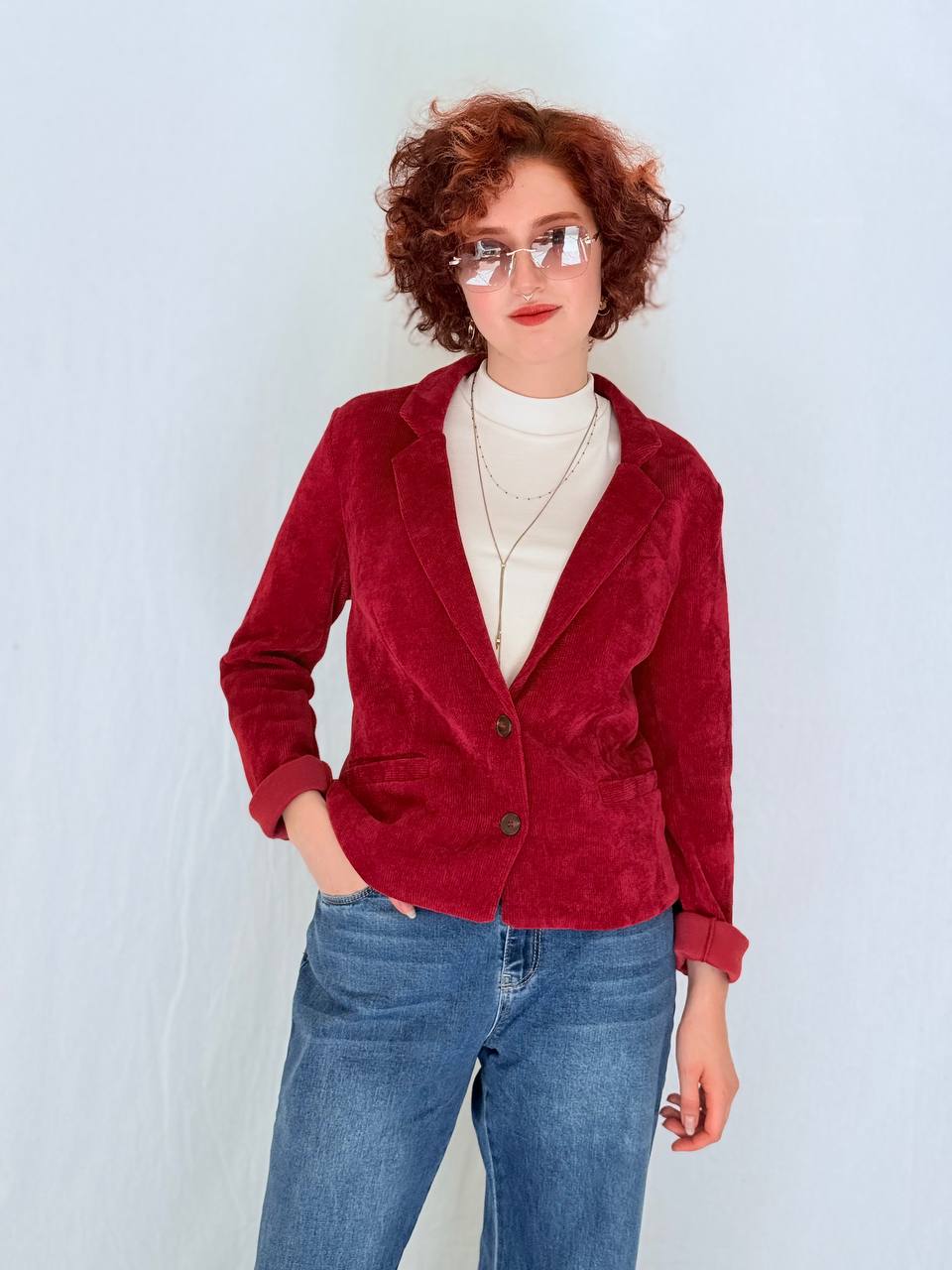 ג'קט יהלום- אדום