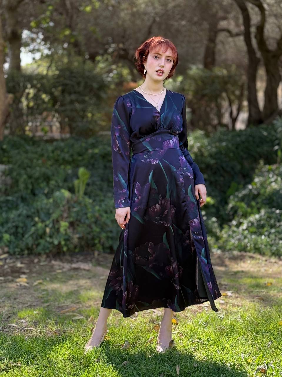 שמלת סילבי- הדפס פרחוני