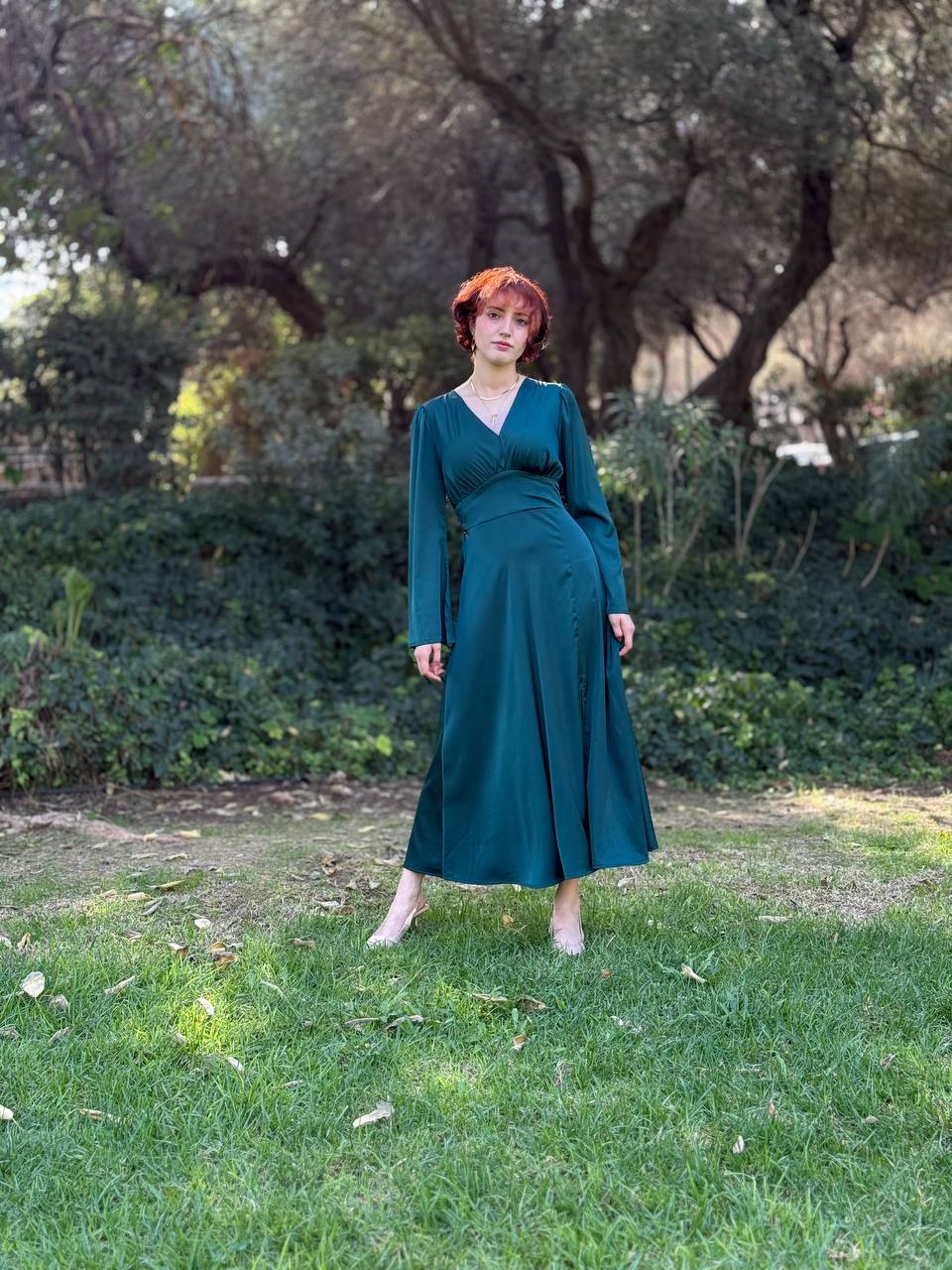 שמלת סילבי- ירוק