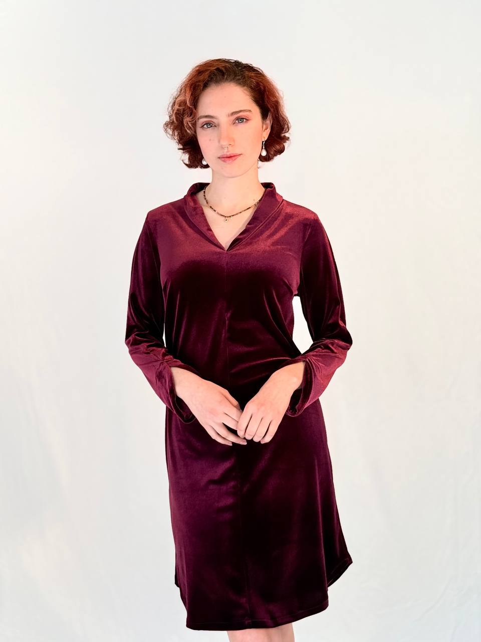 שמלת אוניקס- בורדו