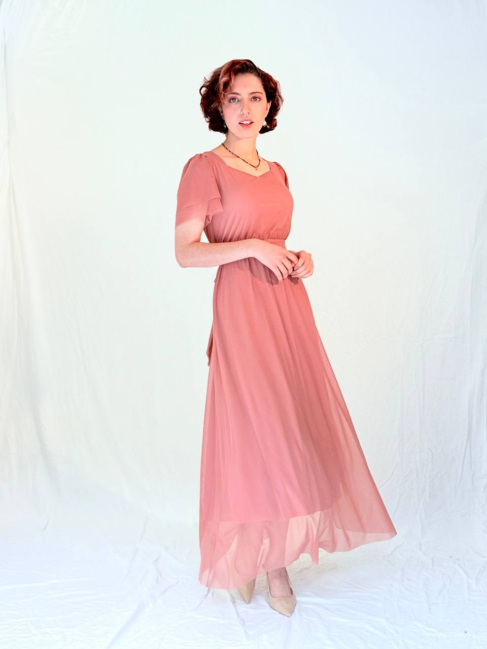 שמלת פיונה- ורוד