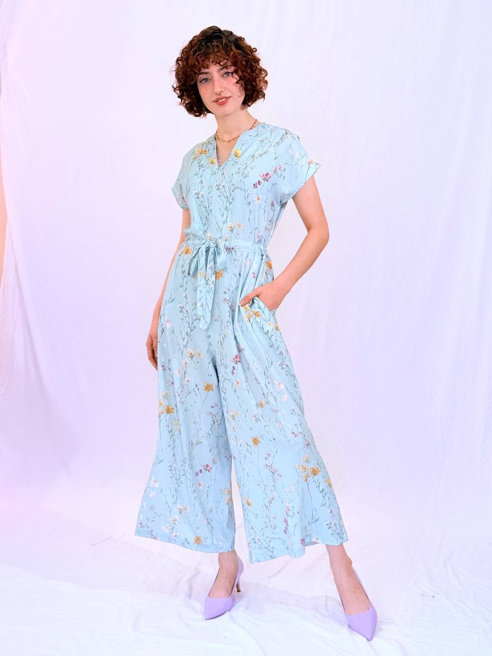 אוברול טורקיז ים- תכלת