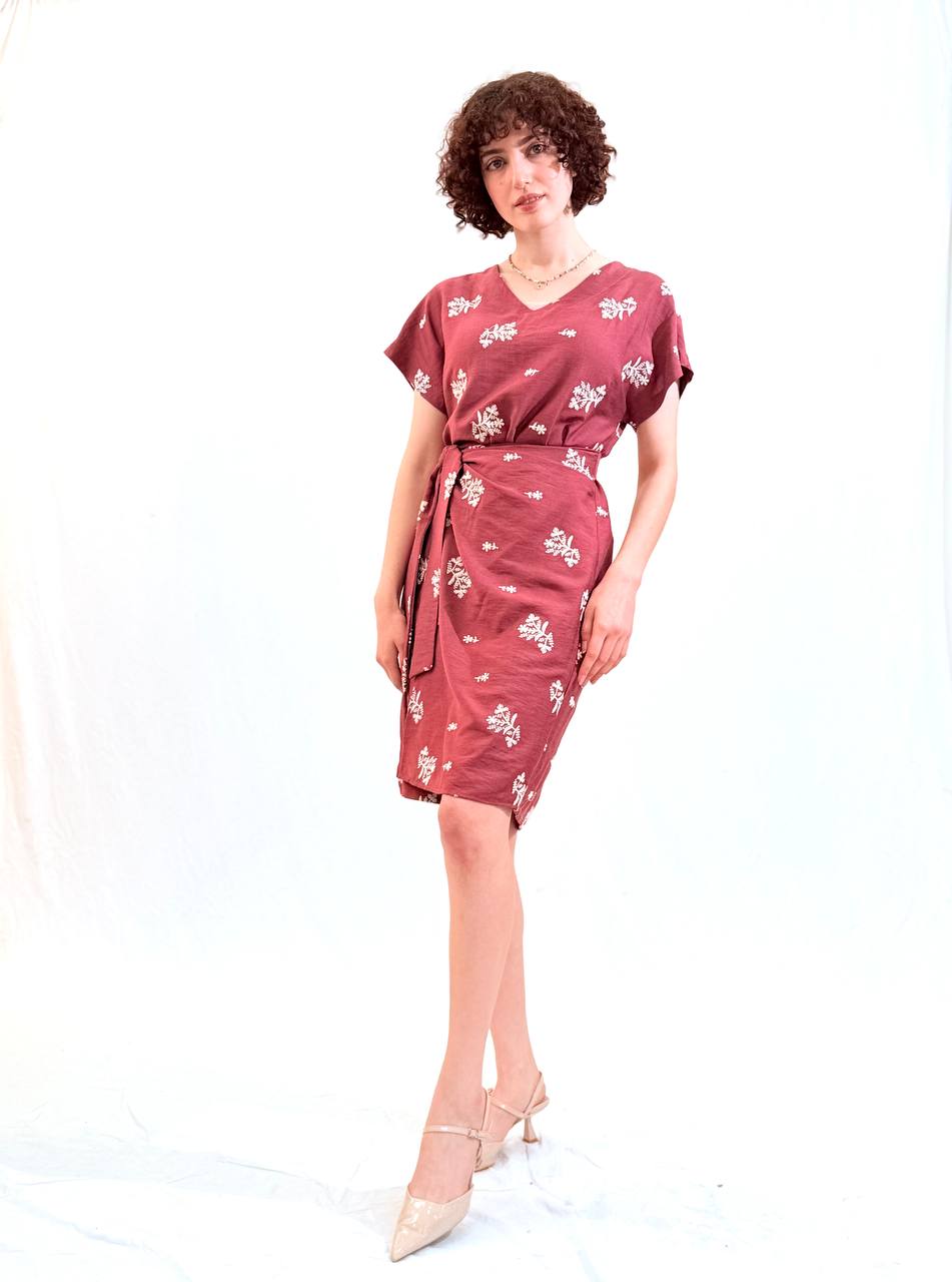 שמלת טרקוטה- אדום