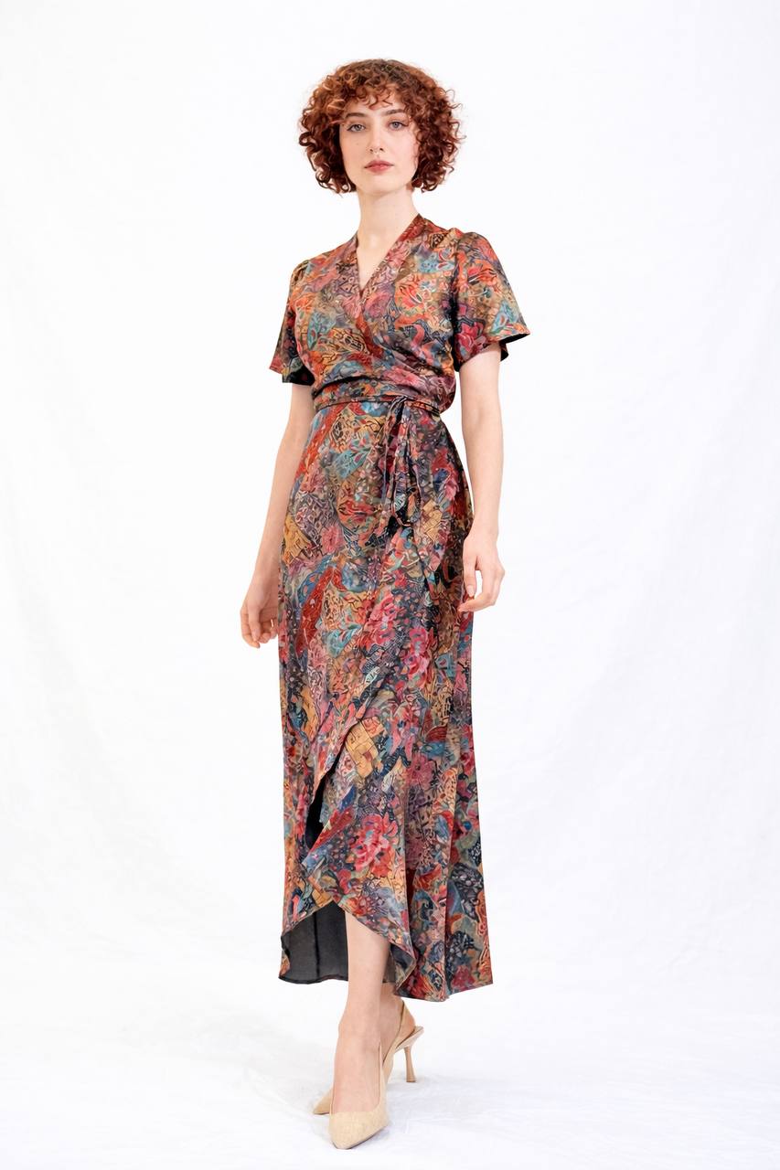 שמלת ורוד רוזה- הדפס