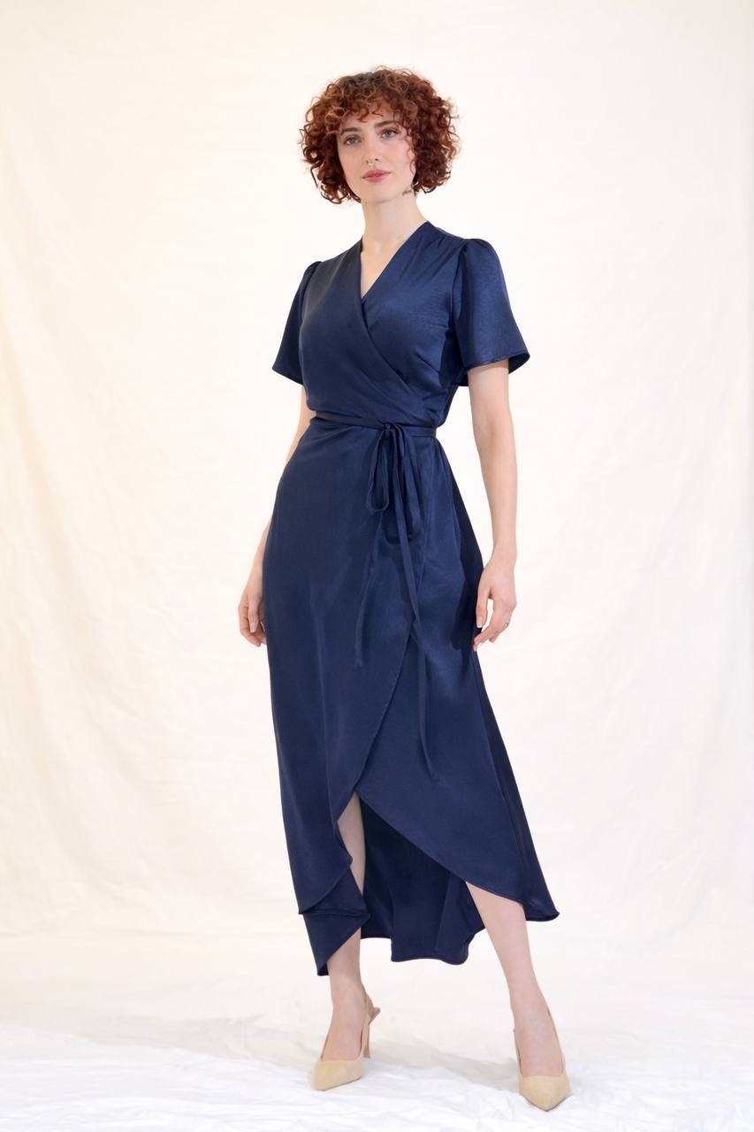 שמלת ורוד רוזה- כחול