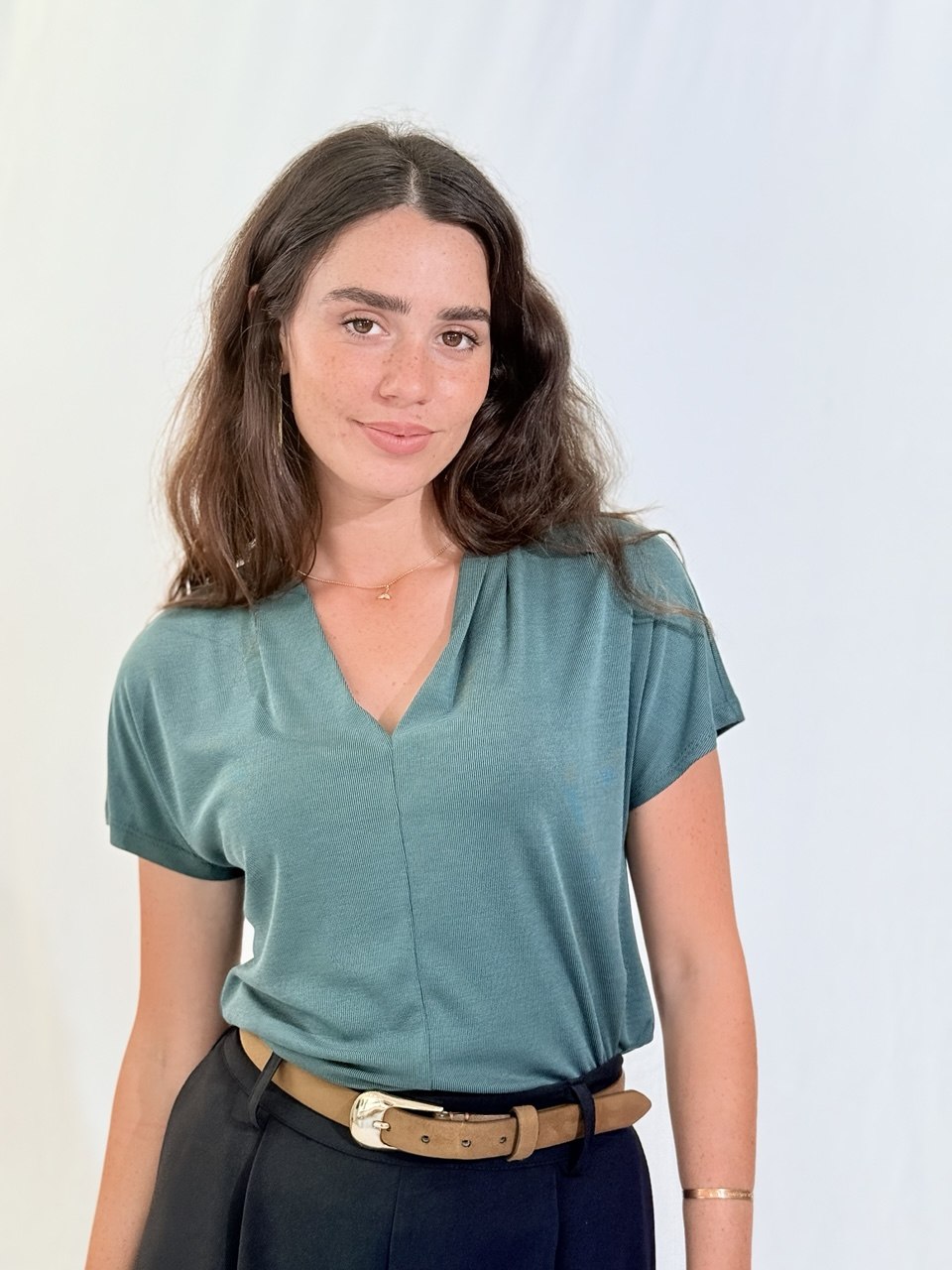 חולצת טורקיז- ירוק